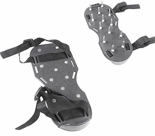 Lawn Shoes, Spike Shoes Lawn Tool Aeration Shoes for Epoxy Floor, Lawn Yard Patio Lawn Garden Yard (Black)