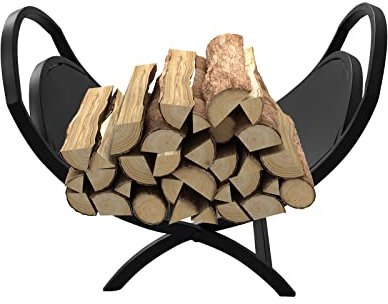 SCENDOR GARDEN Brennholzregal für Kaminholz 43 x 32,3 x 28,8CM, X-förmiges Schwerlast-Brennholzregal Stapelregal Aufbewahrungsregal Innen- und Außenbereich