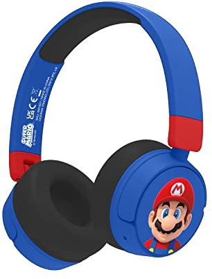 OTL Technologies SM1001 Super Mario Casque sans Fil pour Enfant Bleu