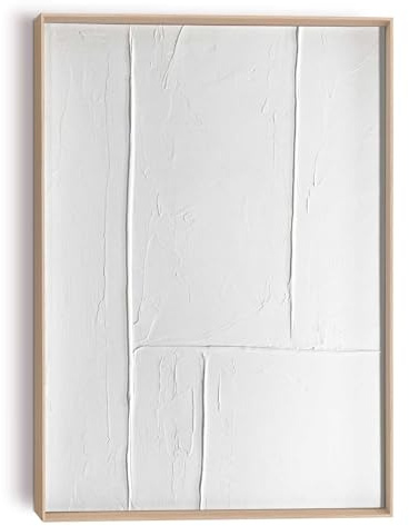 REINDERS Relief Wandbild, Formen, Wohnzimmer, Poster, Wanddeko, Room Decor, MDF, Weiß, 70 x 50