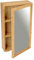 WENKO Spiegelschrank Bambusa, schmaler Bambus-Badezimmerschrank mit Spiegel, Magnetverschluss, Griffmulde und Zwei Mittelböden zur übersichtlichen Aufbewahrung von Bad-Accessoires, 35 x 60 x 15 cm