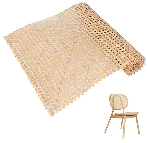 Wiener Geflecht, Rattan Gurtband PE Rattan Geflecht, Handgemachtes Rattan Kunsthandwerk für DIY Möbeldekoration, Wabengeflecht Stuhlflechtrohr, Flechtrohrgewebe (Beige - 50×100 CM)