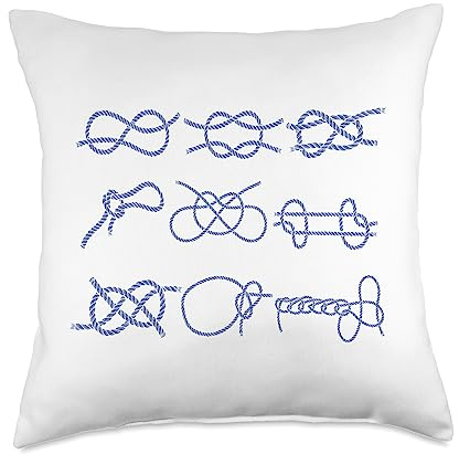Sailing knot knotting Throw Pillow, 18x18, Multicolor