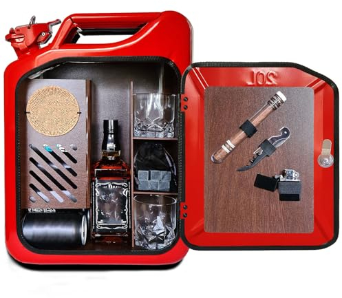 Bar Set Mini Benzin Fass Metall Wein Schrank Display Getränke Fass Lagerung Box Regal Dosen Interessante Ornamente,Red