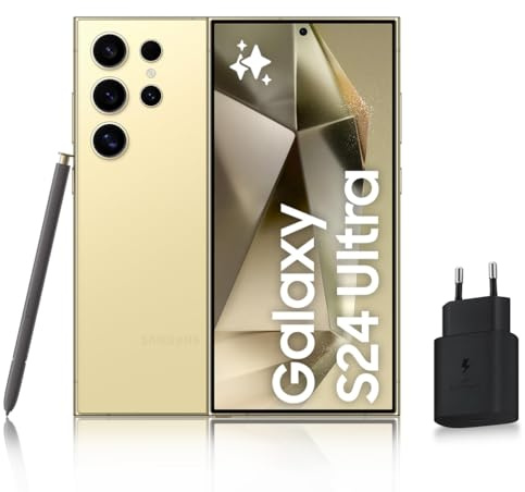 SAMSUNG GALAXY S24 Ultra, Smartphone Android 5G, 256 Go, Chargeur secteur rapide 25W inclus [Exclusivité Amazon], Smartphone déverrouillé, Ambre, Version FR