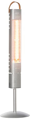 Outsunny Riscaldamento elettrico a infrarossi per terrazza riscaldamento supplementare senza CO₂ con maniglia di trasporto indice 12,5 m² IP65-1500 W dim. Ø 21 L x 75 H cm - lega di alluminio
