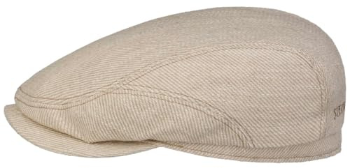 Stetson Sustainable Heavy Twill Flatcap Einfarbige Schirmmütze Made in EU Herren Frühjahr Sommer