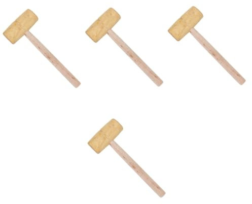 Housoutil Lot De 4 Petits Marteaux En Bois Pour Maroquinerie Travaux De Menuiserie Camping Bijoux Charpentier Compacts Et Robustes