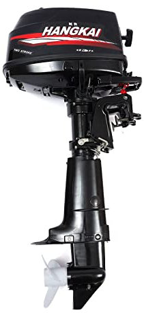 OUBUBY 2-Takt 6-PS 4,4 KW Außenbordmotor, Wassergekühlter Benzin Kurzwelle Außenbordmotor Fischerboot Außenbordmotor CDI Zündsystem Passend für Gummiboote Schlauchboote und Fischerboote