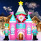 Kalolary 10 Pies Muñecas Inflables de Navidad, Casa de Dulces Rosa de Papá Noel Cascanueces Muñecas Hinchable para Interiores, Exteriores, Jardín, Decoraciones Navideñas