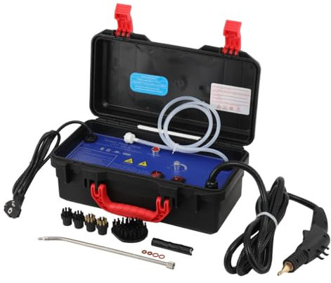 CDZHLTG Nettoyeur Vapeur à Main Portable 3000W, Vapeur Haute Pression Steam Cleaner, 10S Chauffage Rapide Vapeur Nettoyage Température à Pression Multifonctionnel avec 5 Têtes de Brosse