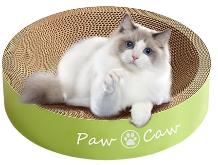 Tagliere per artigli di gatto – Tavola da grattare rotonda in cartone ondulato – Riposo letto a lunga durata rifornimenti riciclati per animali domestici