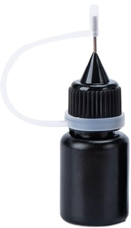 Stempelkissen-Nachfüller – 5-ml-Tintennachfüller, langlebige schwarze Tinte | Praktische Ölnachfüllungen, wasserdicht und einfach zu verwenden, ideales Stempelzubehör für sauberes und präzises Markier