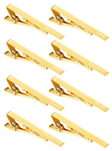 Krawattennadel Personalisiert mit mit Gravur Text Krawattennadeln für Herren Krawattenklammer aus Messing für Jahrestag, Hochzeit, Geschäft, Geschenk für Vater, Bräutigam, Trauzeugen