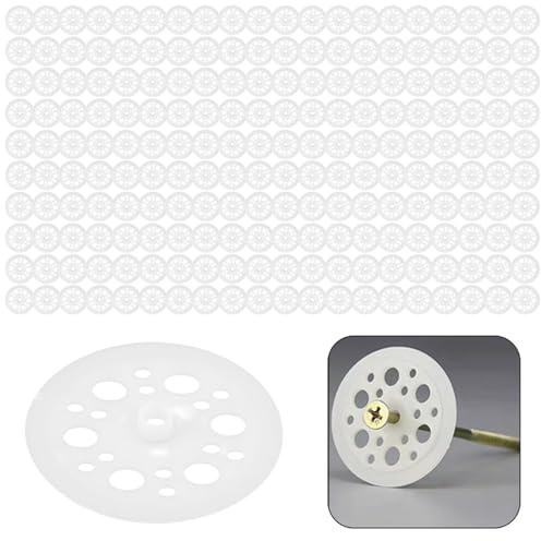 MOLIMOLI 200 Pezzo 46mm Rondelle Plastica, Piastre Isolanti, Piastre Schiuma Rondelle per Supporto e Fissaggio Materiale Isolante