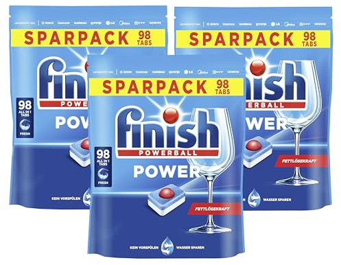 Finish Power Fresh Spülmaschinentabs, Sparpack, 294 Finish Tabs (3 x 98 Tabs)