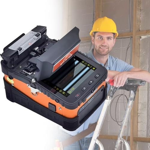 XCSCUK Kit di Saldatore a Fusione in Fibra Ottica Automatico, Illuminazione LED Integrata, allineamento del Nucleo, Macchina per Saldatura in Fibra, Saldatura in 8 Secondi.