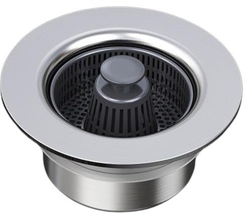 Qiwenr Panier Pour Bonde D'évier de Cuisine, Crépine Universelle Aciér Inoxydable, Bouchon Évier Cuisine Filtre avec Goupille Réglable, Épaissi Acier Inoxydable Panier Pour Bonde Evier Cuisine