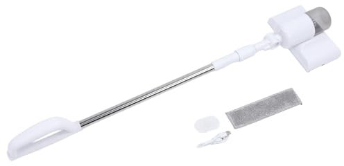 Aspirador de ventana recargable USB, herramienta de limpieza de ventanas eléctrica inalámbrica, limpiador de ventanas portátil con cabezal ajustable de 180 grados, palo telescópico para