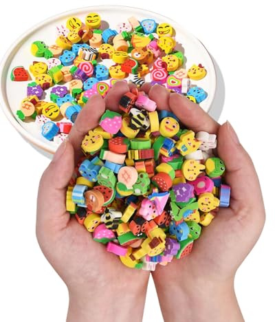 JUKOTA Set di 60 gomme da cancellare a forma di animali, gomme da cancellare innovative per bomboniere, gomme da cancellare a forma di animali per bambini, gomme da cancellare per matite