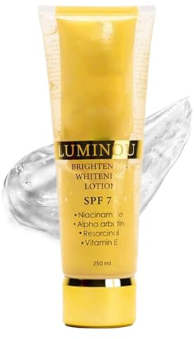Loción Corporal Iluminadora - SPF75 Protector Solar No Graso,Hidratante Facial 250ML,Para Piel Seca Con Imperfecciones Y Apagado, Hombres, Uso Nocturno Y Diurno, Post-Ducha, Viajes, Maquillaje