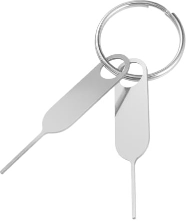 2Pack Universal Sim Card Tray Removal Tool, SD Removal Opening Tool with A Key Ring Ring Compatible with Most Phone Models Pads Smartphone Devices Brands