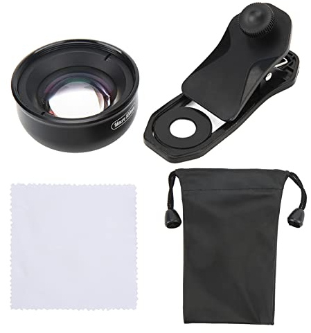 Makroobjektiv 100mm HD Optisch Verzerrungsfrei, Universal Handy Kameraobjektiv für Smartphones - Professionelles 2X Mikroskop, Multilayer Beschichtung, Vielseitige Makrofotografi