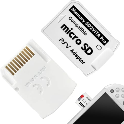 2PCS SD2Vita 5.0 Adaptateur Micro SD pour Console Portable 1000/2000 | SD2Vita 5.0 adaptateur carte mémoire Micro SD avec insertion stable et extension de stockage pour console compatible