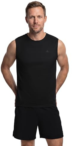 DANISH ENDURANCE Débardeur de Sport Homme, Résistant Odeurs, Lot de 1 ou 2 | Débardeur en Maille Légère et Respirante, Résistant aux Odeurs, pour la Course et l'Entraînement par Temps Chaud