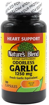 Nature's Blend Odorless Garlic 1,250 mg 100 Caps