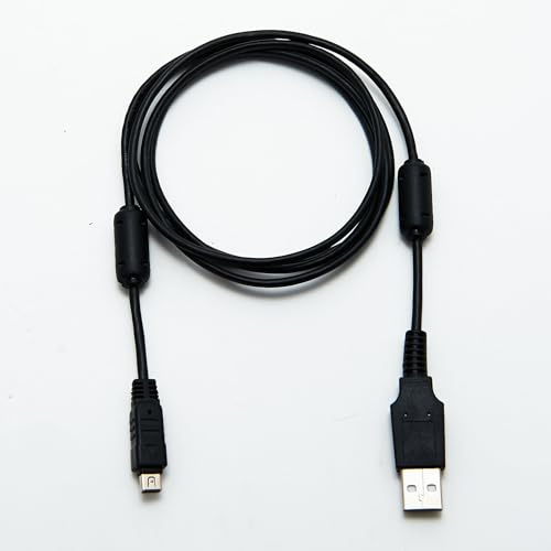 Olympus CB-USB5 / CB-USB6 Cable USB Lead Transferencia de imágenes/Cargador de batería Compatible con Olympus E-410 | 1m