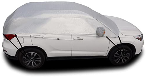 Safe View Autoabdeckung, halbe Größe, wasserdicht, Winddicht, staubdicht, Winter, Sommer, für Limousine, SUV (SUV YM (439,4 cm - 464,8 cm)