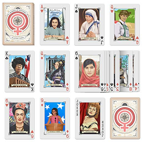 ASVP Shop Women Of History Spielkarten Deck Feminine Empowerment Geschenk Spiele Poker Damen