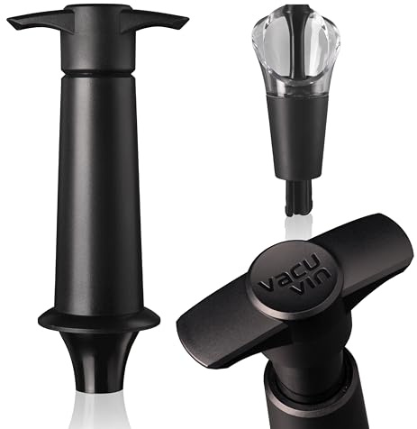 Vacu Vin Wine Saver & Server - Vacuum Pump with Bottle Stopper & Pourer - Preserve Opened Bottle Freshness for Up to a Week with an Airtight Seal - Perfect for Serving and Storing