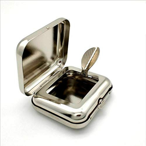 Aschenbecher Edelstahl quadratisch Aschenbecher Metall Aschenbecher Taschenaschenbecher mit Deckel tragbar