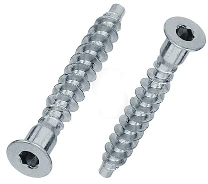 7x50mm FURNITURE FIXING CONFIRMAT SCREW - FLAT PACK FITTING WOOD CHIPBOARD PACK OF 5-20 - 50 (5)