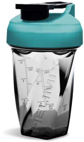 Helimix 2.0 Vortex Eiweiß Shaker Flasche, 500 ml (20 oz) - Portabler Shake Becher für Protein Shake & Smoothie - Keine Mixkugel, Schneebesen oder Klumpen - Fitness Shaker Spülmaschinenfest & BPA-frei