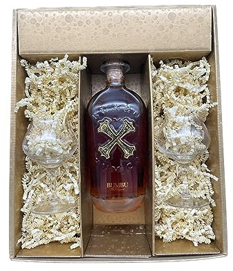 Coffret cadeau - Rhum - Or - BUMBU - 2 Verres à Rhums CHEF & SOMMELIER
