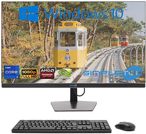 SIMPLETEK - PC All in One Display 27 Windows 10 | Core i9 12°Gen | Scheda Video GT730 4GB | 16GB RAM DDR4 SSD 960GB | Lavoro, Gaming