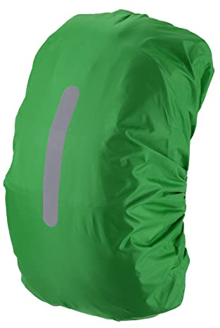 PATIKIL 40-50L Impermeabile Zaino Pioggia Copertura, Antiscivolo Zaino Copertura con Verticale Riflettente Cinghia Resta Asciutto per Escursionismo, Campeggio, Caccia, M, Leggero Verde