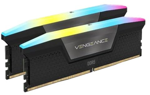 CORSAIR VENGEANCE RGB DDR5 RAM 32GB (2x16GB) 7000MHz CL40 Intel XMP iCUE Kompatibelt Datorminne - Svart (CMH32GX5M2B7000C40)