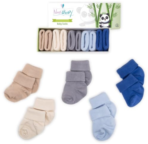 Novibaby Baby Socks 0-6 Months, Infant Ankle Socks for Boys and Girls, Essential Baby Items for Newborns (US, Age, 6 Months, 12 Months, Winter Boy5)