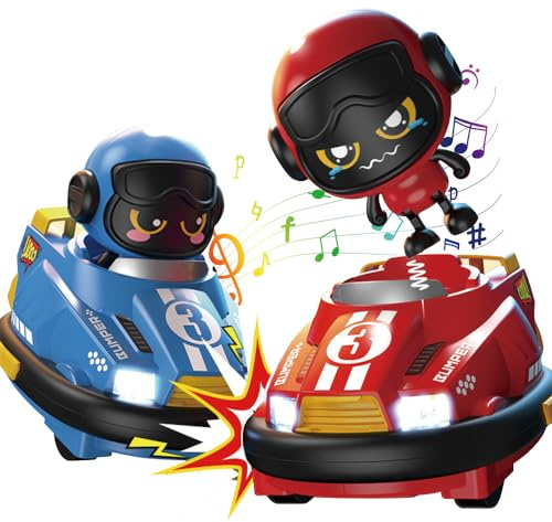 OBEST Ferngesteuertes Auto Spielzeug für Zwei Gegeneinander 2 Stück Kollision Spielzeugauto Kann Mehr als Eine Person Gegeneinander, mit Coolen Lichtern und Musik,Geschenke für Jungen und Mädchen