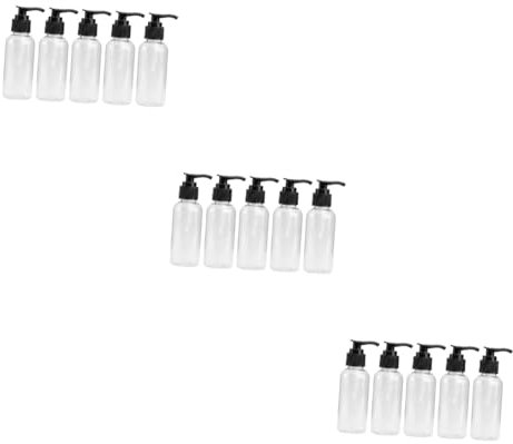 FRCOLOR Lot De 3 Flacons Pompes De Noirs De 100 ML Distributeur Rechargeable Conteneur De Gel De Voyage 5 Pièces X 3