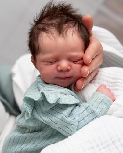 Anano Bambole Reborn Maschio In Silicone 46CM Tutto Il Corpo Che Sembrano Vere Neonato Realborn