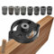 Holzbearbeitungs Bohrlocher Locator 3/4/5/6/7/8/9/1010-mm-Bohrbuchsen Set Aluminiumlegierung Bohrführung Bohrhilfe Bohrwerkzeuge zur Bohrschablone Möbelbau und Zentrierhilfe für Massivholz, Harthol
