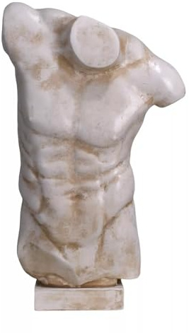 Generic Estatua griega de yeso duro para hombre, cuerpo masculino, copia de museo, color marrón