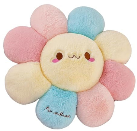 Shurzzesj Blumen-Wurfkissen, Blumen-Plüschkissen - Plüschkissen Kissen,Sonnenblumenförmiges Wurfkissen, süßes Kissenkissen, Bodenkissen-Sitzkissen für Schlafzimmer, Sofa, Couch