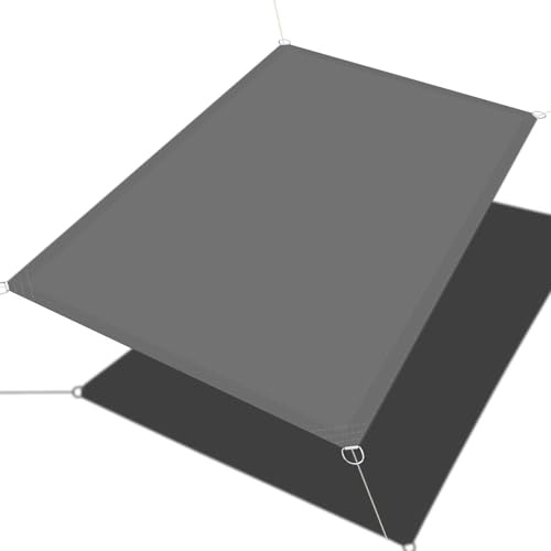 Tenda a Vela Parasole Rettangolare 230 x 360 cm,Protezione Solare e Uv, Antistrappo, Impermeabile, Vele Parasole da Giardino Parasole Tendone,Per Giardino Esterno Terrazza, Grigio Chiaro