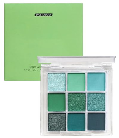 Grüne Lidschatten Palette 9 Farben Glitzer Lidschatten Palette Lidschatten Palette Grüne Glitzer, Avocado Green Eyeshadow Palette Makeup Grüne Glitzeraugen Hadow Makeup Für Frauen Und Mädchen